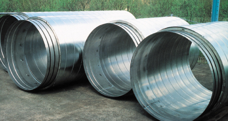 Folded spiral-seam tubing in accordance with DIN 24145